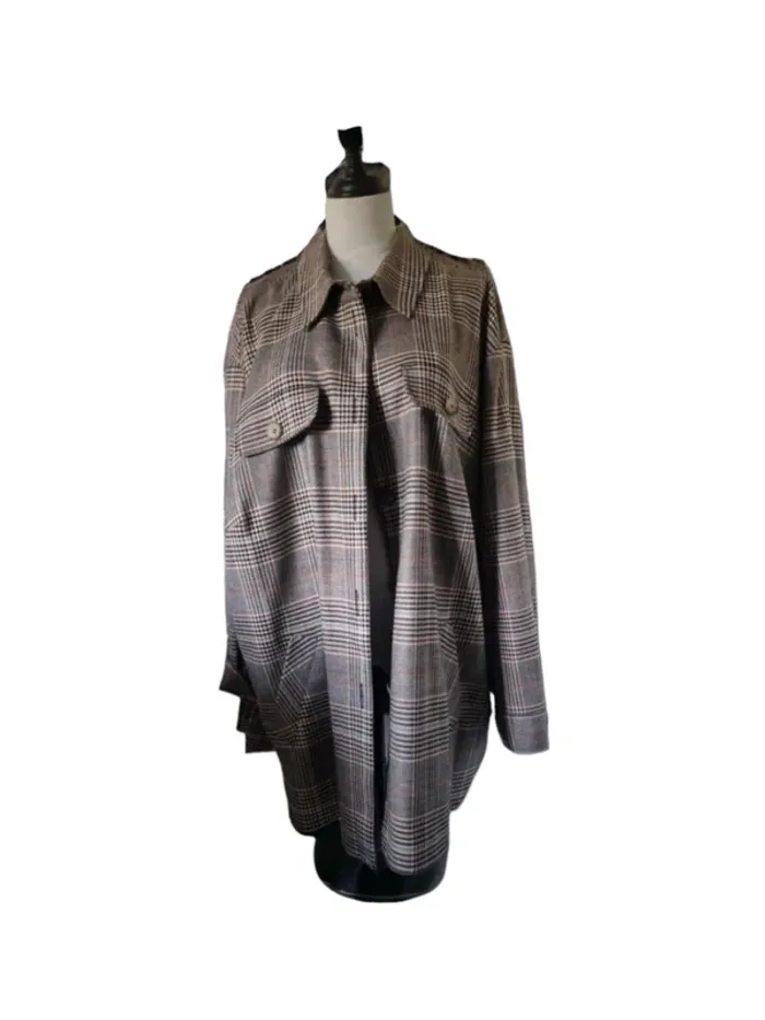 Surchemise à carreaux oversize – Anna Aura – T. 7XL (54/26)