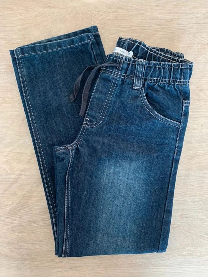 jean droit taille élastique et cordon - photo numéro 5