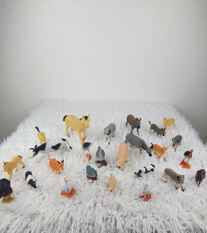 Lot de 25 figurines animaux de la Ferme marque Oxybul 🎅