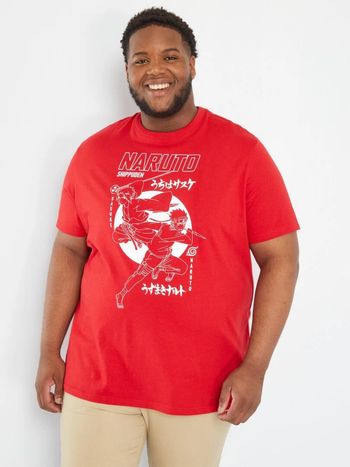 T-shirt Naruto Homme Rouge Taille XXXL