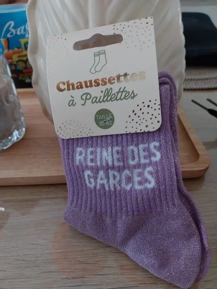 Chaussettes à paillettes Reine des Garces
