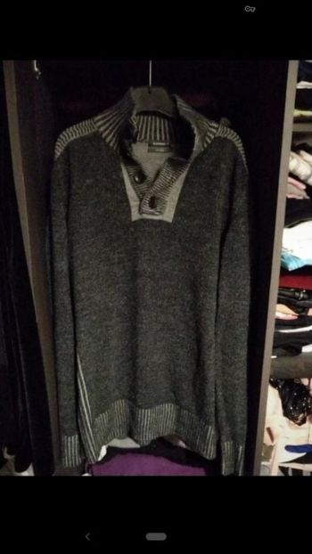 Pull gris chiné