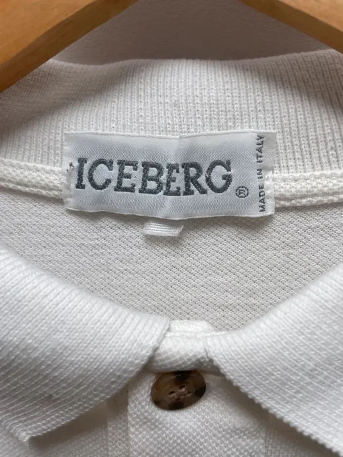 Iceberg vintage white polo Mickey Mouse Walt Disney Land Womens M made in Italy 🇮🇹 - photo numéro 5