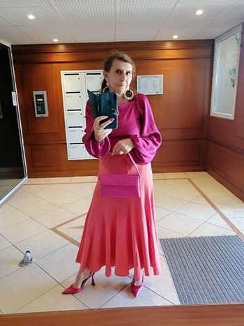 Top framboise LELIS Neuf