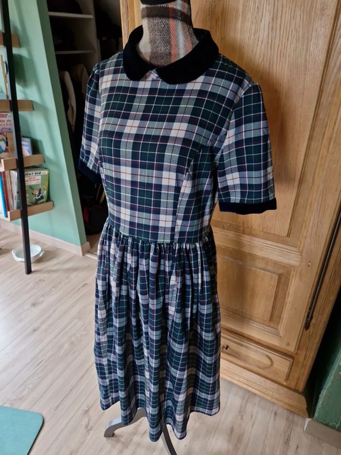Superbe robe carreaux tartan collectif clothing taille 42 - photo numéro 4