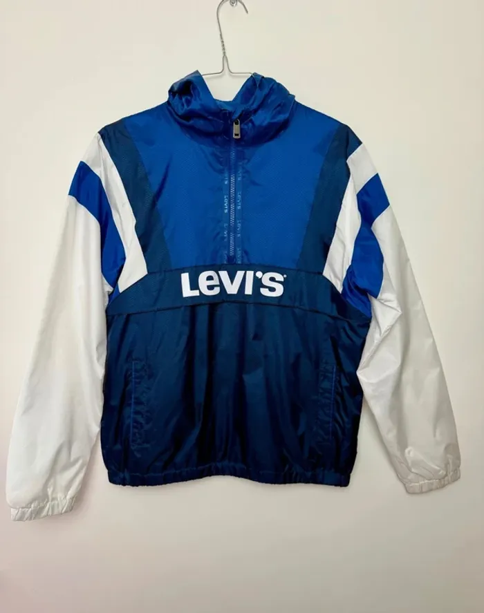 Veste Levi's de pluie et coupe vent bleue taille 14 ans neuve