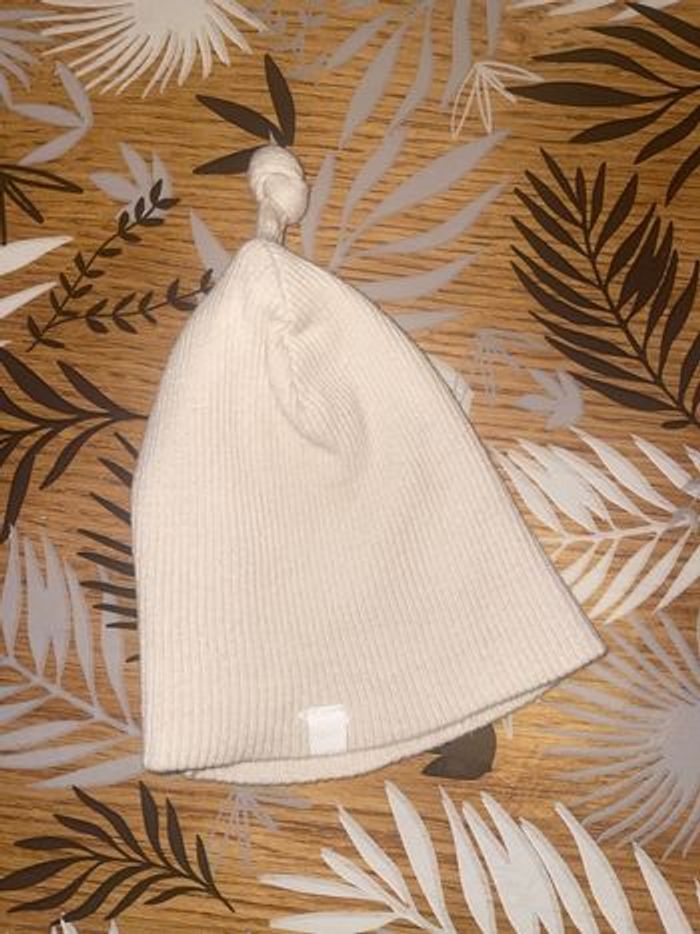 Bonnet côtelé beige bb naissance-3 mois orchestra - photo numéro 3