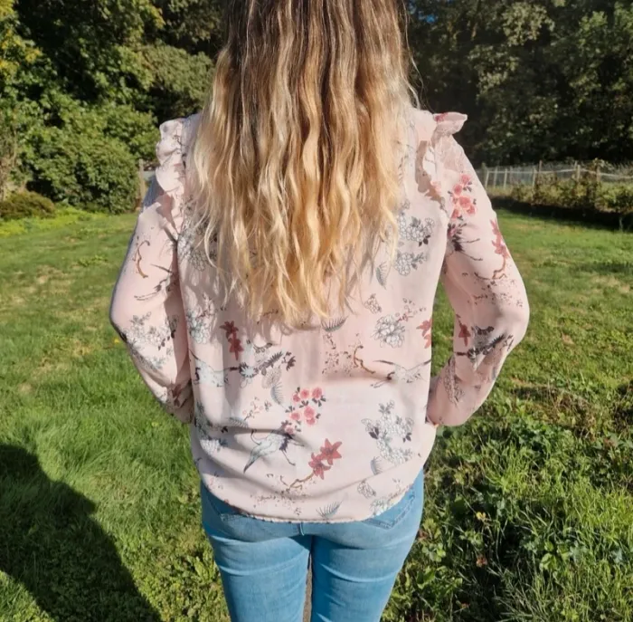 Très belle blouse en dentelle et imprimé floral - Gémo - Taille 38/40 - photo numéro 6