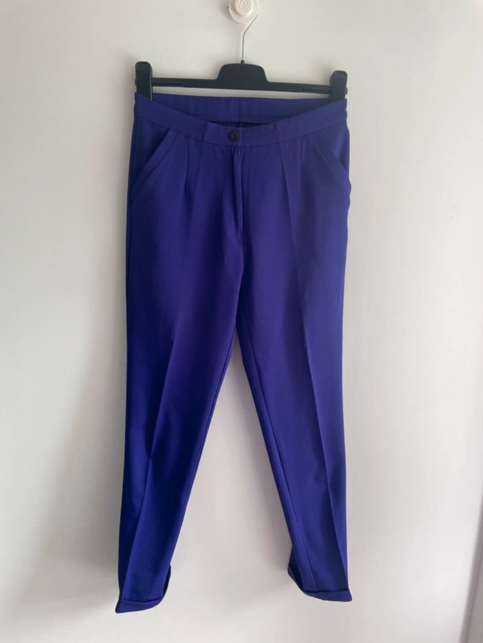 Ensemble violet blazer + pantalon - photo numéro 7