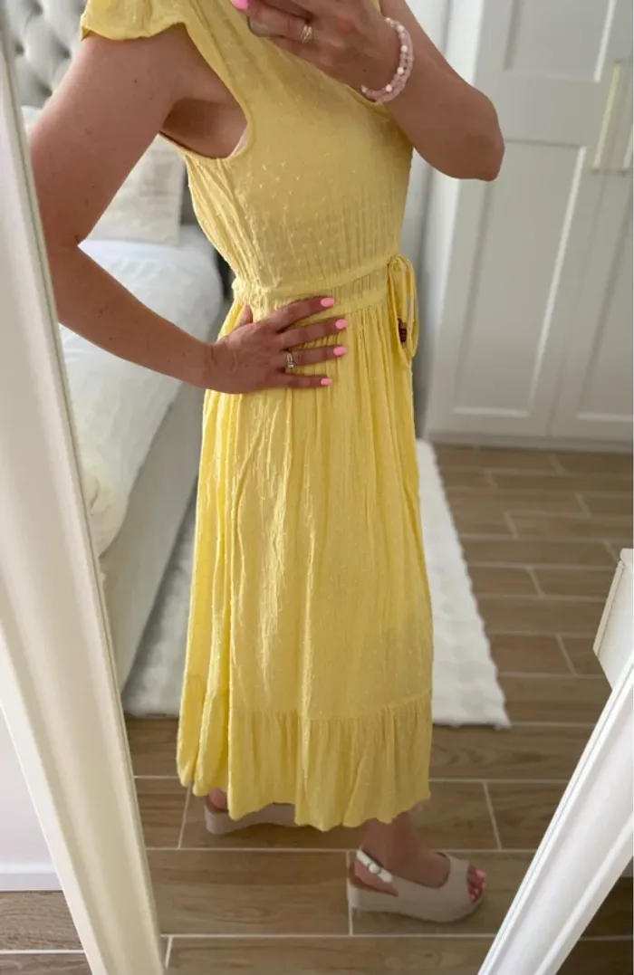 Robe longue jaune 36 neuf - photo numéro 3