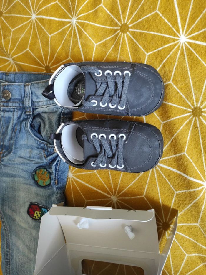 Ensemble tee shirt Manche longue et un manche courte +jeans+chaussures - photo numéro 12