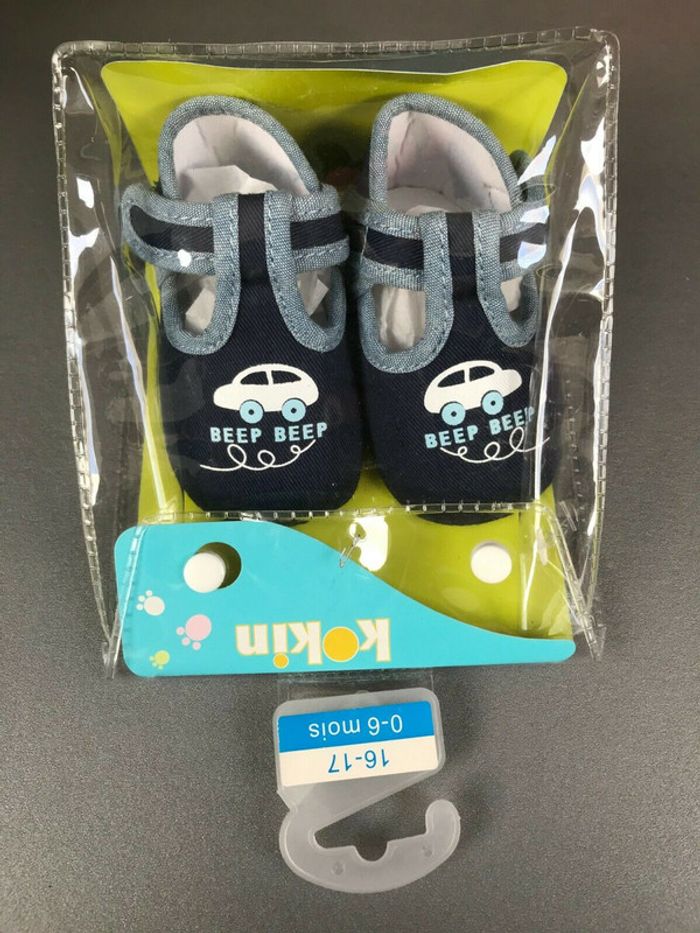 Chaussons bleus Beep Beep Kokin neufs - Pointure 16 - photo numéro 4