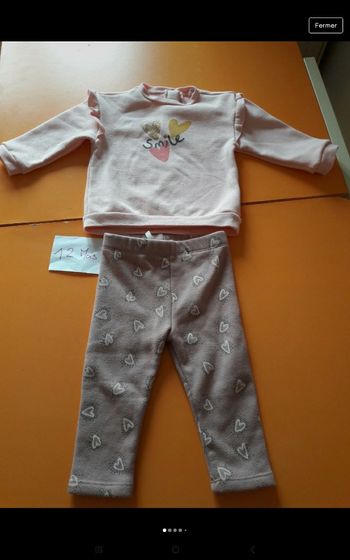 Ensemble douillet fille 12mois