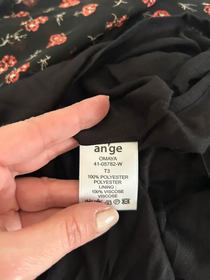 Ange robe voilée, imprimée, florale, femme, taille 3/40 Neuf avec étiquette - photo numéro 10