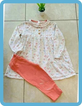Belle chemise de nuit et son legging en coton 4 ans sergent major