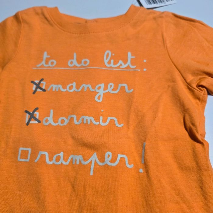 T-shirt manches longues neuf - kimbaloo  - 9 mois - photo numéro 2