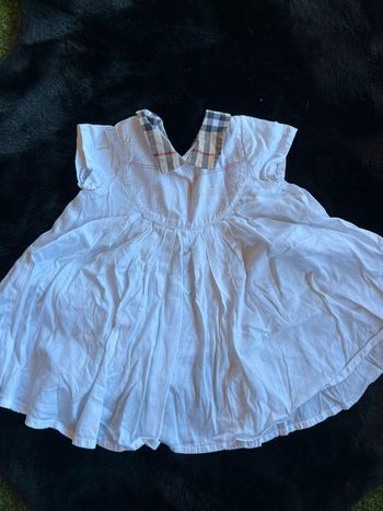 🌸Robe blanche col à carreau🌸