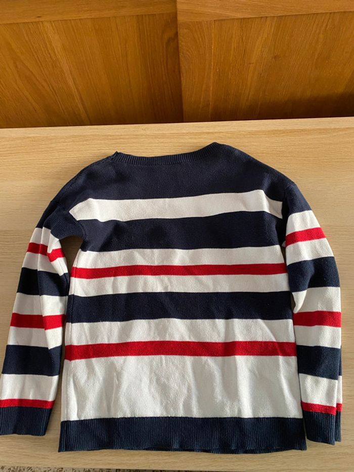 Pull garçon sergent major 7 ans rayures enjoy bleu blanc rouge - photo numéro 4