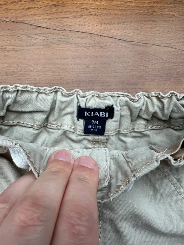 Pantalon en toile beige Kiabi 9 mois - photo numéro 5