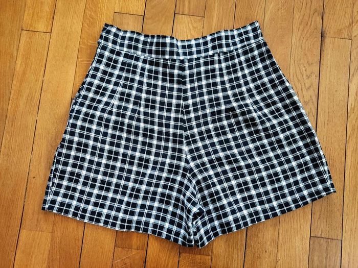 Mini short à carreaux taille haute vintage taille 36/38 fabriqué en France - photo numéro 4