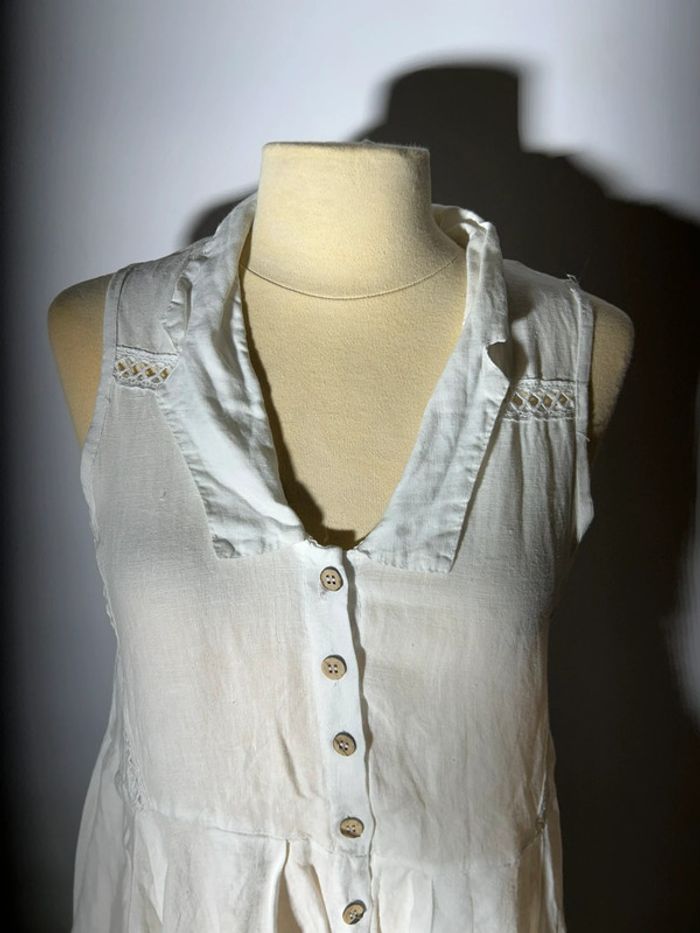 Robe blanche en lin - photo numéro 4