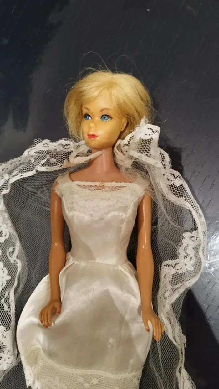 Barbie midge vintage et robe de mariée #1665 - photo numéro 2