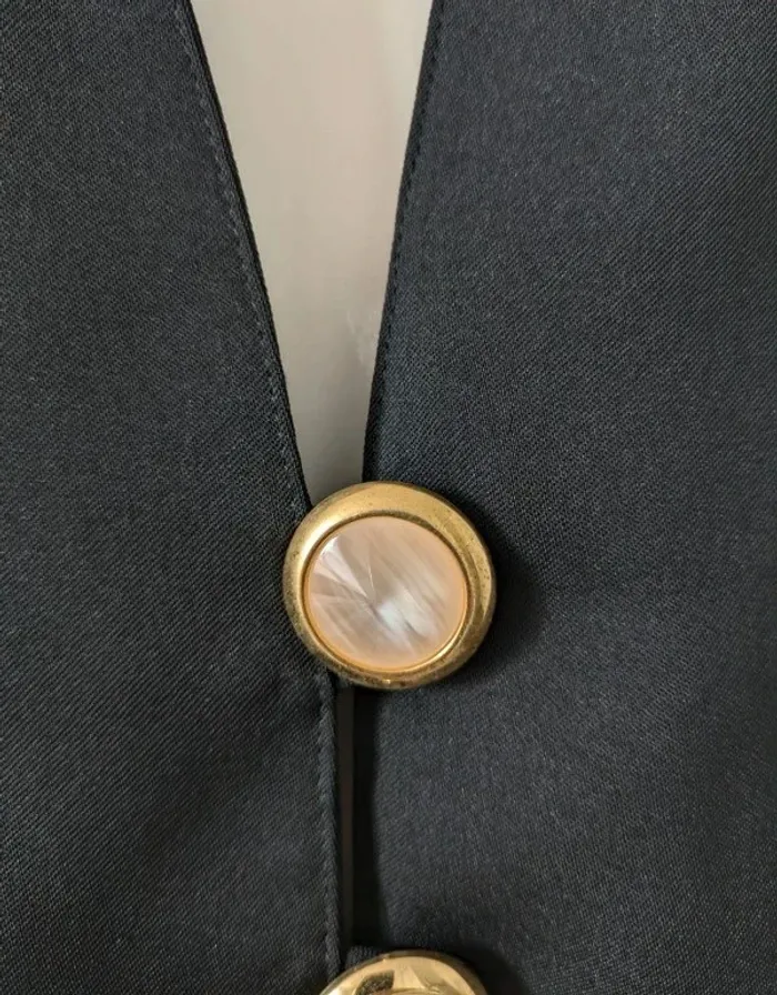 Veste d'été brodée boutons dorés nacrés - Ann Taylor - taille 40/42 - photo numéro 4