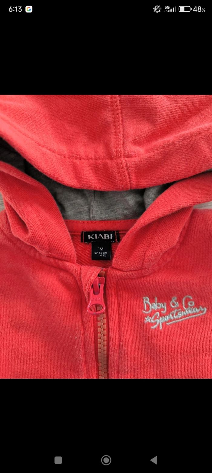 Gilet taille 1 mois - photo numéro 3