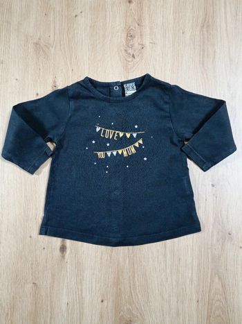 Haut bébé à manches longues 6 mois tape à l'œil