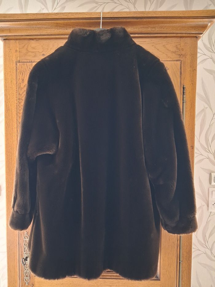 Veste fourrure doublée marron - photo numéro 2