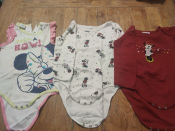 Lot 3 bodies 24 mois Disney baby