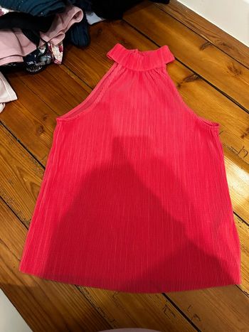 Top Kiabi xs rose col ras de cou