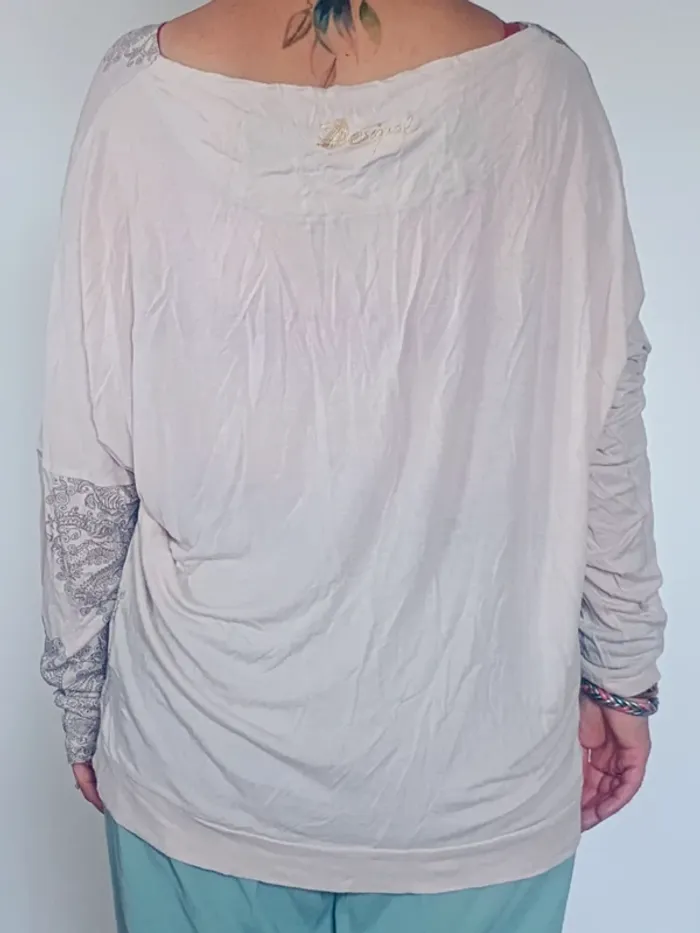 Tunique Desigual manches longues, motifs mandala, taille L - photo numéro 4