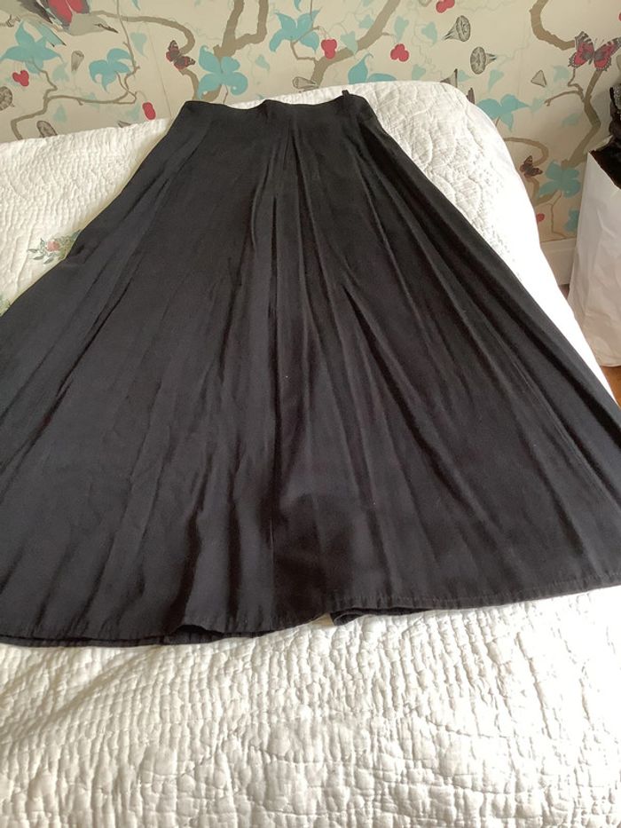 Jupe portefeuille fluide boutonnée effet double boutonnage - photo numéro 2