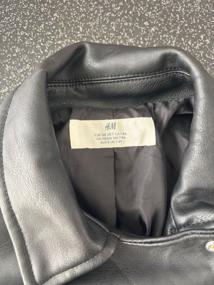 H&M - blouson faux cuir fille 7-8ans - photo numéro 2