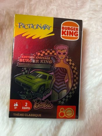 Jeu de carte Pictionary barbie Burger King