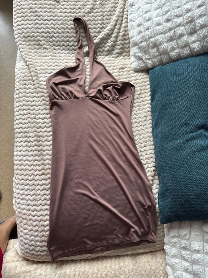 Robe dos nu marron taille S