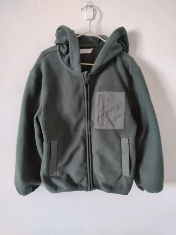 Gilet garçon fleece à capuche