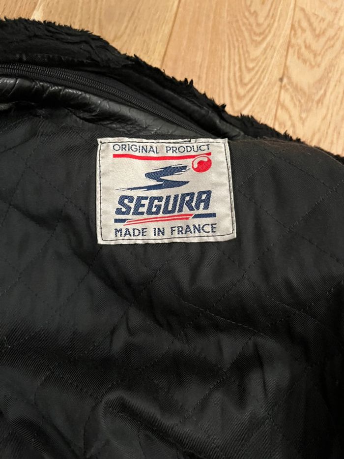 Veste bombardier cuir homme L - photo numéro 4