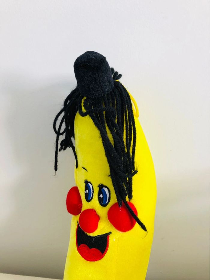 Peluche banane fruit rastaman neuve - photo numéro 3