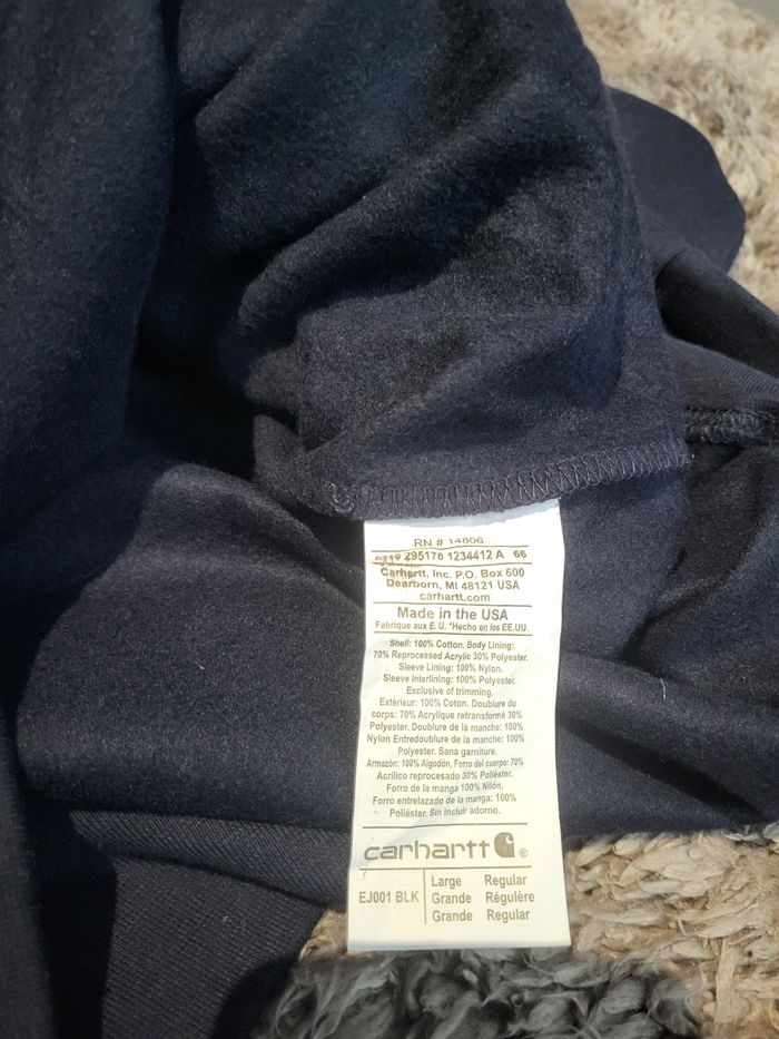 🔥 Magnifique Sweat à Capuche Carhartt Rework – Bleu Marine – Taille L – Neuf 🔥 - photo numéro 3
