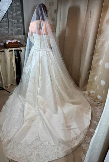 Robe de mariée neuve avec jupon gants et voile
