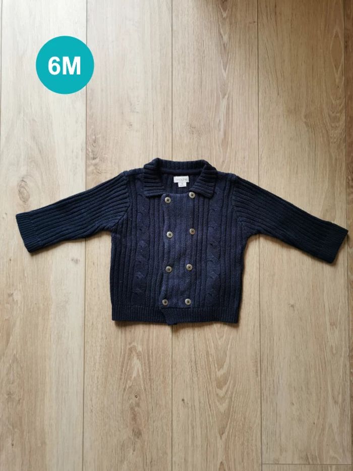 Gilet marine Brioche 6 mois