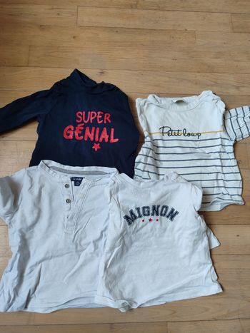 Lot t-shirt manches longues garçon