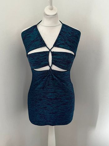 Robe bleue pailletée  pull and bear S neuve