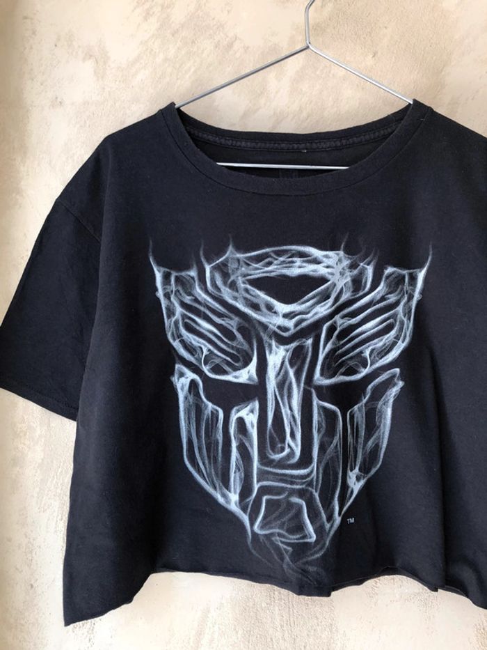 T-shirt Crop top noir Transformers L - photo numéro 2