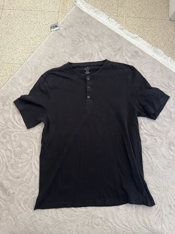 Le De 2 Polo-Shirt Noir H&M Regular Fit Taille M - photo numéro 2