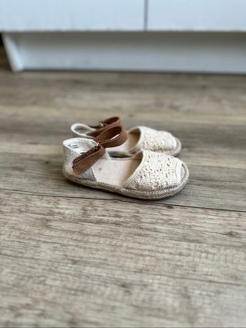 Sandales espadrille crochet beige h&m taille 26