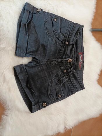 Short en jean noir