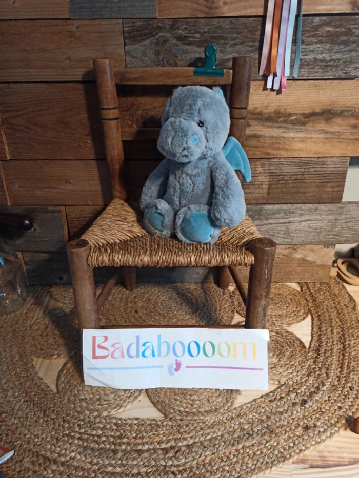 Peluche dragon bleu Bukowski tbe